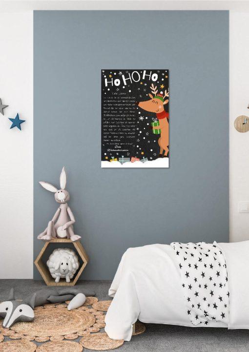 Brief Vom Weihnachtsmann Vorlage Post Kinder Personalisiert Meilensteintafel Chalkboard Weihnachten Rentier 001