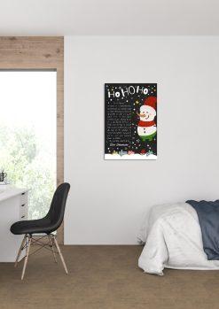 Brief Vom Weihnachtsmann Vorlage Post Kinder Personalisiert Meilensteintafel Chalkboard Weihnachten Schneemann 003