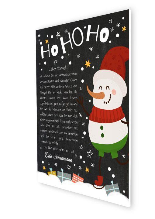 Brief Vom Weihnachtsmann Vorlage Post Kinder Personalisiert Meilensteintafel Chalkboard Weihnachten Schneemann 006