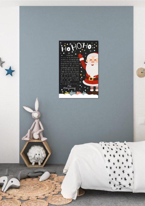 Brief Vom Weihnachtsmann Vorlage Post Kinder Personalisiert Meilensteintafel Chalkboard Weihnachtsmann 001