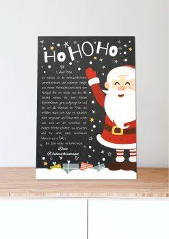 Brief Vom Weihnachtsmann Vorlage Post Kinder Personalisiert Meilensteintafel Chalkboard Weihnachtsmann 005