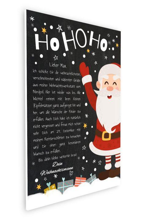 Brief Vom Weihnachtsmann Vorlage Post Kinder Personalisiert Meilensteintafel Chalkboard Weihnachtsmann 007