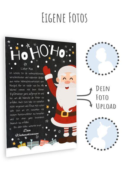 Brief Vom Weihnachtsmann Vorlage Post Kinder Personalisiert Meilensteintafel Chalkboard Weihnachtsmann 010