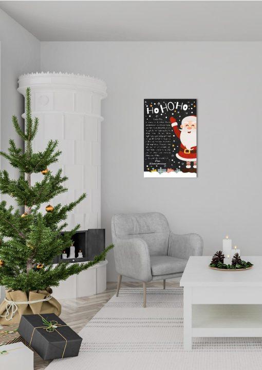 Brief Vom Weihnachtsmann Vorlage Post Kinder Personalisiert Meilensteintafel Chalkboard Weihnachtsmann 1