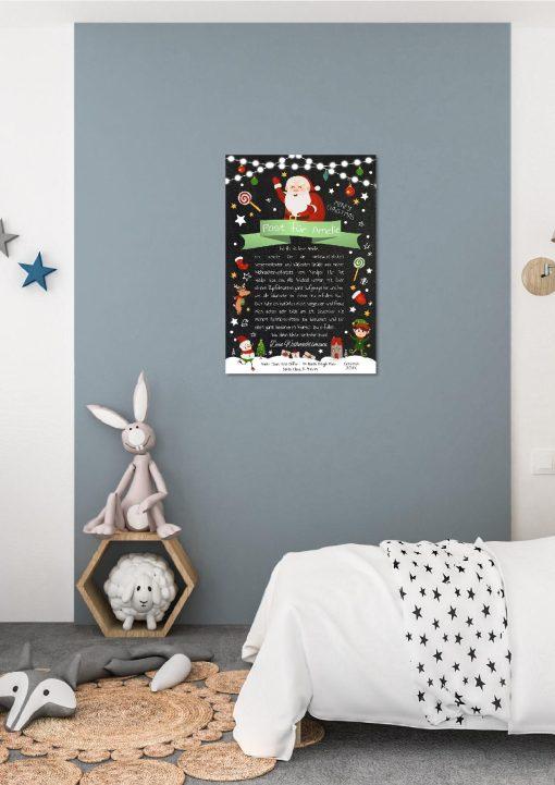 Brief Vom Weihnachtsmann Personalisiert Post Vorlage Chalkboard Meilensteintafel Kinder Weihnachten 001