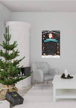 Brief Vom Weihnachtsmann Personalisiert Post Vorlage Chalkboard Meilensteintafel Kinder Weihnachten 2