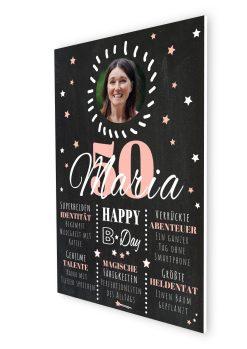 Meilensteintafel Chalkboard 50. Geburtstag Geschenk Personalisiert Geburtstagstafel Poster Frau Mann 1zigartig07