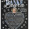 Meilensteintafel Chalkboard Geschenk Erzieherin Personalisiert Tagesmutter Tagesvater Abschied Danke Herz Lichterkette Blau