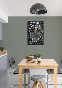 Meilensteintafel Chalkboard Geschenk Erzieherin Personalisiert Tagesmutter Tagesvater Abschied Danke Herz Lichterkette02