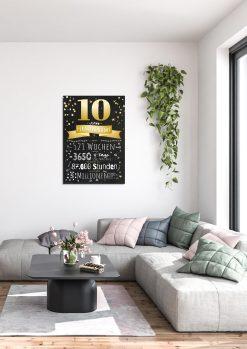 Meilensteintafel Chalkboard Geschenk Firmenjubiläum 10 Jahre Betriebsjubiläum Jubiläum Personalisiert Ausgezeichnet 101