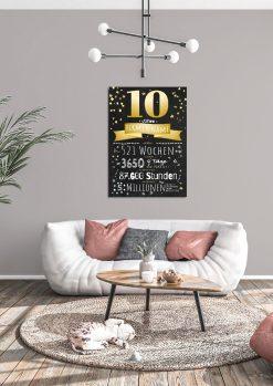 Meilensteintafel Chalkboard Geschenk Firmenjubiläum 10 Jahre Betriebsjubiläum Jubiläum Personalisiert Ausgezeichnet 104