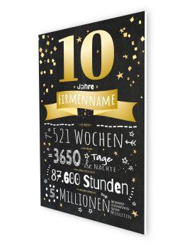 Meilensteintafel Chalkboard Geschenk Firmenjubiläum 10 Jahre Betriebsjubiläum Jubiläum Personalisiert Ausgezeichnet 107