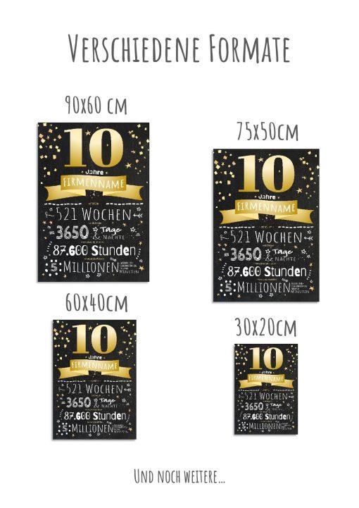 Meilensteintafel Chalkboard Geschenk Firmenjubiläum 10 Jahre Betriebsjubiläum Jubiläum Personalisiert Ausgezeichnet 112