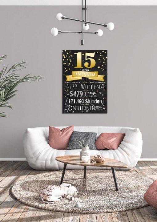 Meilensteintafel Chalkboard Geschenk Firmenjubiläum 15 Jahre Betriebsjubiläum Jubiläum Personalisiert Ausgezeichnet04