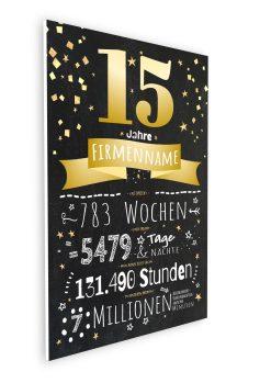 Meilensteintafel Chalkboard Geschenk Firmenjubiläum 15 Jahre Betriebsjubiläum Jubiläum Personalisiert Ausgezeichnet08