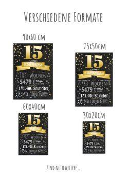 Meilensteintafel Chalkboard Geschenk Firmenjubiläum 15 Jahre Betriebsjubiläum Jubiläum Personalisiert Ausgezeichnet12