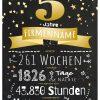 Meilensteintafel Chalkboard Geschenk Firmenjubiläum 5 Jahre Betriebsjubiläum Jubiläum Personalisiert Ausgezeichnet