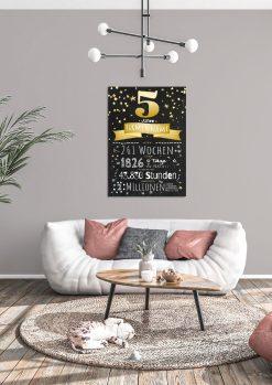 Meilensteintafel Chalkboard Geschenk Firmenjubiläum 5 Jahre Betriebsjubiläum Jubiläum Personalisiert Ausgezeichnet04