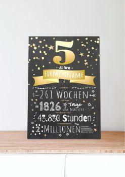 Meilensteintafel Chalkboard Geschenk Firmenjubiläum 5 Jahre Betriebsjubiläum Jubiläum Personalisiert Ausgezeichnet06