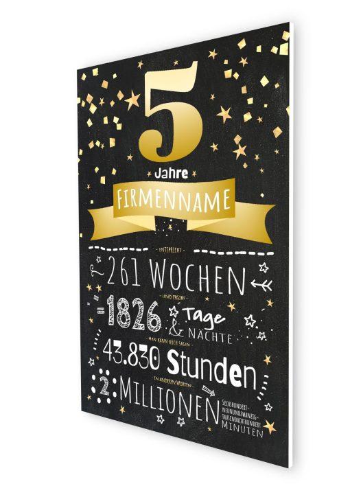 Meilensteintafel Chalkboard Geschenk Firmenjubiläum 5 Jahre Betriebsjubiläum Jubiläum Personalisiert Ausgezeichnet07