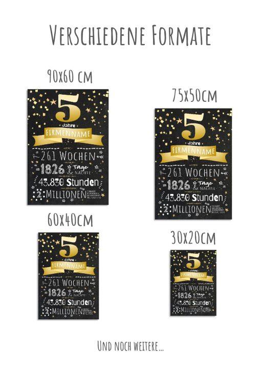 Meilensteintafel Chalkboard Geschenk Firmenjubiläum 5 Jahre Betriebsjubiläum Jubiläum Personalisiert Ausgezeichnet12