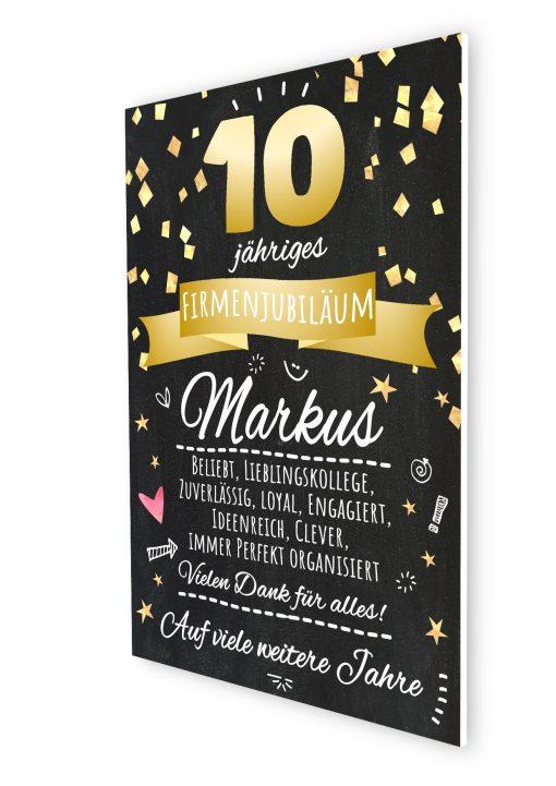 Meilensteintafel Chalkboard Geschenk Jubiläum Personaliisert 10 Jahre Firmenjubiläum Kollege Mitarbeiter Personalisiert Frau Mann Modern Art07