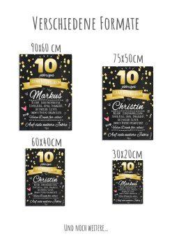 Meilensteintafel Chalkboard Geschenk Jubiläum Personaliisert 10 Jahre Firmenjubiläum Kollege Mitarbeiter Personalisiert Frau Mann Modern Art12