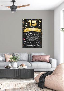 Meilensteintafel Chalkboard Geschenk Jubiläum Personalisiert 15 Jahre Firmenjubiläum Kollege Mitarbeiter Personalisiert Frau Mann Modern Art03