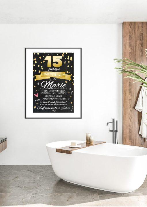 Meilensteintafel Chalkboard Geschenk Jubiläum Personalisiert 15 Jahre Firmenjubiläum Kollege Mitarbeiter Personalisiert Frau Mann Modern Art05