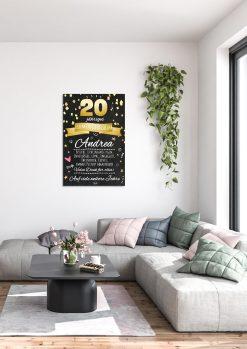 Meilensteintafel Chalkboard Geschenk Jubiläum Personalisiert 20 Jahre Firmenjubiläum Kollege Mitarbeiter Personalisiert Frau Mann Modern Art01