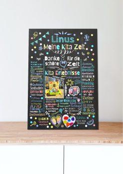 Meilensteintafel Chalkboard Geschenk Personalisiert Kita Kind Erzieher Tagesmutter Tageskind Personalisiert Junge Mädchen Bunte Erlebnisse05