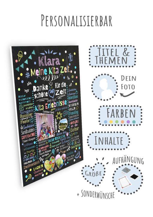 Meilensteintafel Chalkboard Geschenk Personalisiert Kita Kind Erzieher Tagesmutter Tageskind Personalisiert Junge Mädchen Bunte Erlebnisse08