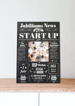 Meilensteintafel Chalkboard Jubiläum Geschenk Zeitung Personalisiert 1 Jähriges Firmenjubiläum Start Up Betriebsjubiläum06