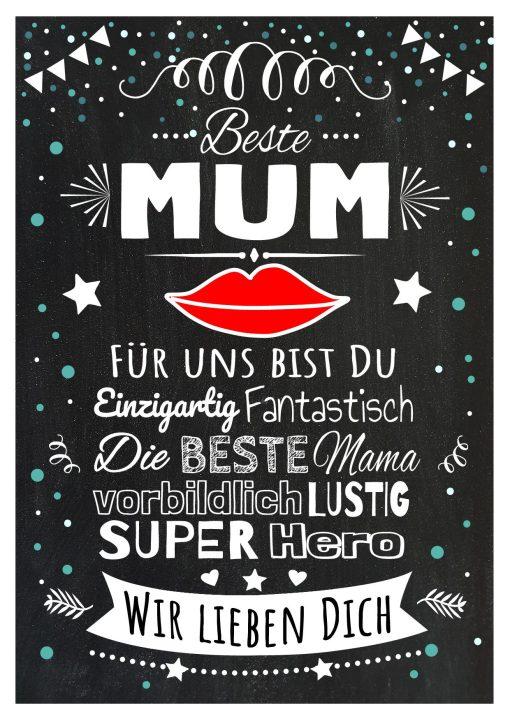 Meilensteintafel Chalkboard Super Mama Geschenk Beste Mum Muttertag Personalisiert Chalk 2