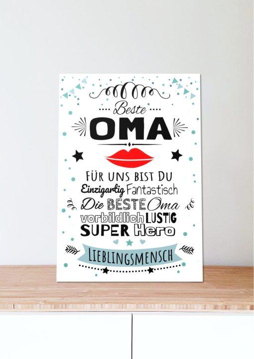 Meilensteintafel Chalkboard Super Oma Geschenk Beste Oma Muttertag Personalisiert06