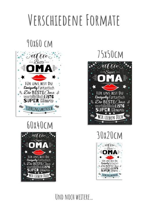 Meilensteintafel Chalkboard Super Oma Geschenk Beste Oma Muttertag Personalisiert12