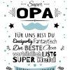 Meilensteintafel Chalkboard Super Opa Geschenk Bester Opa Vatertag Personalisiert White