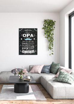 Meilensteintafel Chalkboard Super Opa Geschenk Bester Opa Vatertag Personalisiert01