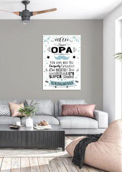 Meilensteintafel Chalkboard Super Opa Geschenk Bester Opa Vatertag Personalisiert03