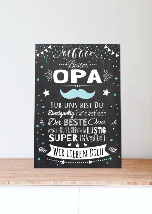 Meilensteintafel Chalkboard Super Opa Geschenk Bester Opa Vatertag Personalisiert06