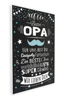 Meilensteintafel Chalkboard Super Opa Geschenk Bester Opa Vatertag Personalisiert08