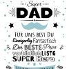 Meilensteintafel Chalkboard Super Papa Geschenk Beste Dad Vatertag Personalisiert White