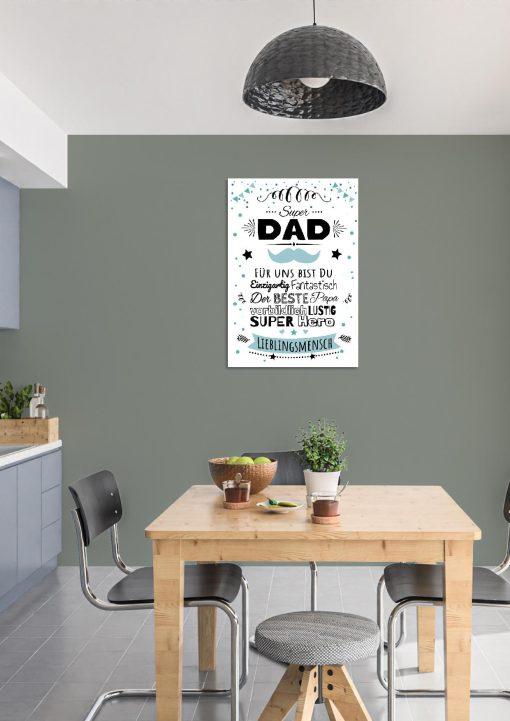 Meilensteintafel Chalkboard Super Papa Geschenk Beste Dad Vatertag Personalisiert02