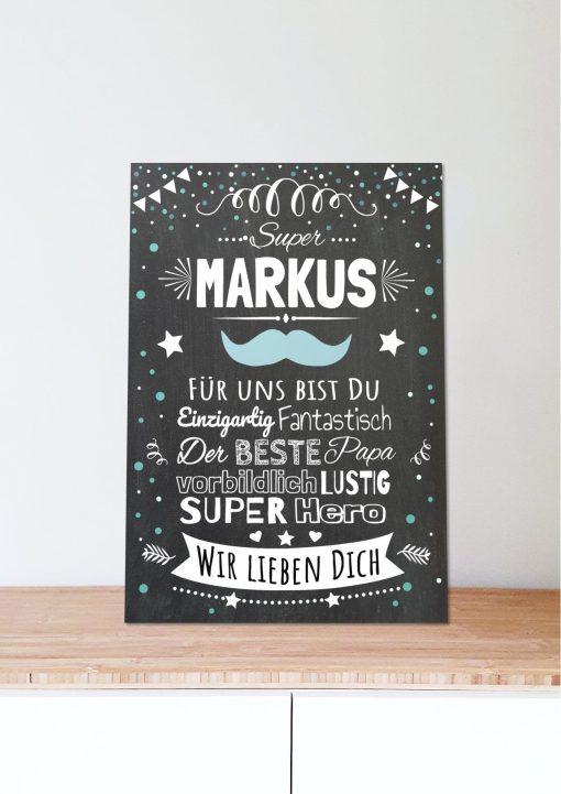 Meilensteintafel Chalkboard Super Papa Geschenk Beste Dad Vatertag Personalisiert06