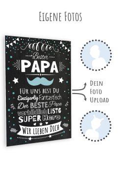 Meilensteintafel Chalkboard Super Papa Geschenk Beste Dad Vatertag Personalisiert11