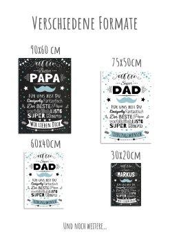 Meilensteintafel Chalkboard Super Papa Geschenk Beste Dad Vatertag Personalisiert12