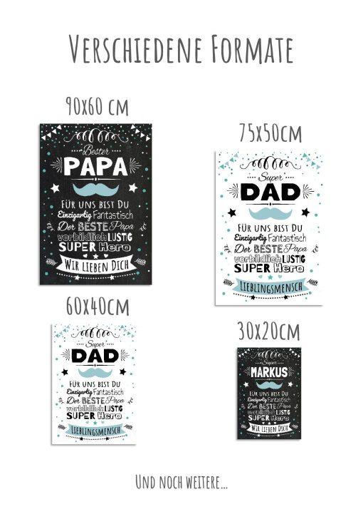 Meilensteintafel Chalkboard Super Papa Geschenk Beste Dad Vatertag Personalisiert12