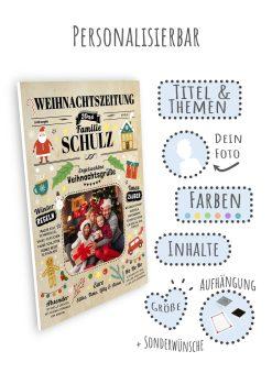 Meilensteintafel Weihnachtszeitung Personalisiert Geschenk Weihnachtskarte Selbst Gestalten Foto Gruß Brief Freunde Kollegen Familie 1 109