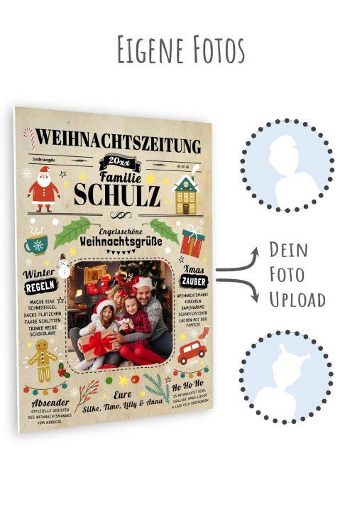 Meilensteintafel Weihnachtszeitung Personalisiert Geschenk Weihnachtskarte Selbst Gestalten Foto Gruß Brief Freunde Kollegen Familie 1 111