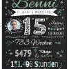 Meilensteintafel Chalkboard Geschenk 15. Geburtstag Personalisiert Teenager Junge Mädchen Geburtstagstafel Happy Lights Grün